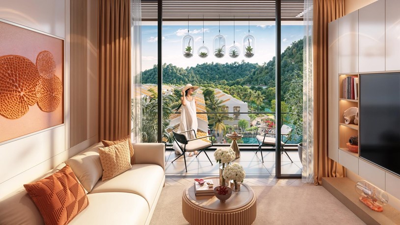 G&oacute;c ban c&ocirc;ng căn hộ kho&aacute;ng đạt với tầm nh&igrave;n rộng mở (Ảnh: Sun Property) &nbsp;