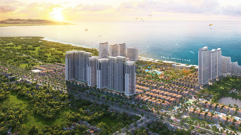 Kh&ocirc;ng gian sống Blanca City h&agrave;i h&ograve;a với thi&ecirc;n nhi&ecirc;n nhờ quy hoạch &ldquo;vị nh&acirc;n sinh&rdquo;. Ảnh phối cảnh: Sun Property