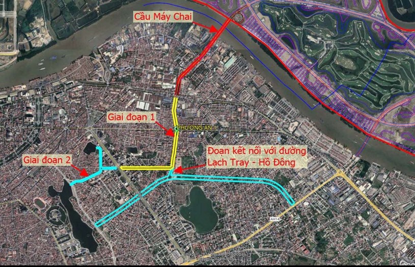 Kết nối của cầu cầu Ho&agrave;ng Gia (M&aacute;y Chai) được tăng cường với tuyến đường rộng 24m nối từ đường L&ecirc; Th&aacute;nh T&ocirc;ng tới đường L&ecirc; Hồng Phong &nbsp;