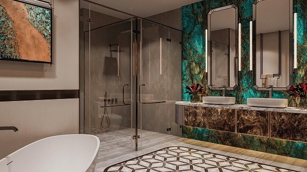 Ph&ograve;ng tắm thiết kế như một spa nghỉ dưỡng với những thiết bị Ch&acirc;u &Acirc;u
