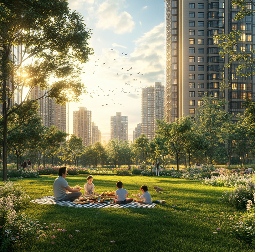 Quần thể Feliz Jardin - vườn Hạnh Phúc nằm tại trung tâm Sun Feliza Suites. Ảnh minh họa  