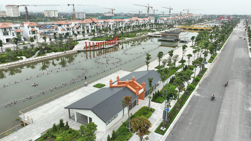Từng khoảng xanh trong dự án được chăm chút kỹ lưỡng (Ảnh: Ánh Dương)