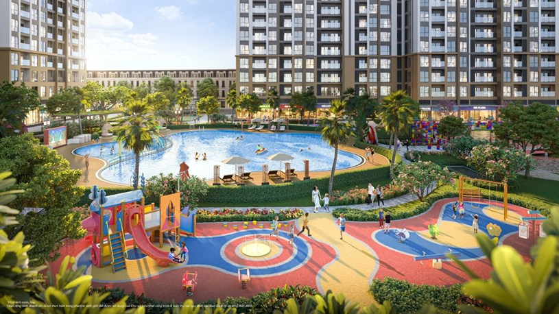 Tuổi thơ con được thỏa sức vận động giữa hệ tiện &iacute;ch chuẩn, rực rỡ sắc m&agrave;u.