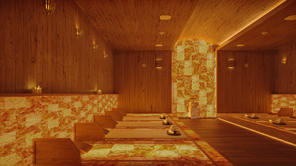 Giường đ&aacute; n&oacute;ng tại Wellness Clubhouse &nbsp;