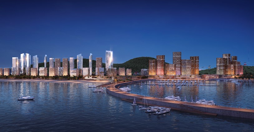 Một g&oacute;c phối cảnh Sun Elite City, quần thể đ&ocirc; thị nghỉ dưỡng đẳng cấp b&ecirc;n vịnh di sản Hạ Long. (Ảnh: Sun Property) &nbsp;
