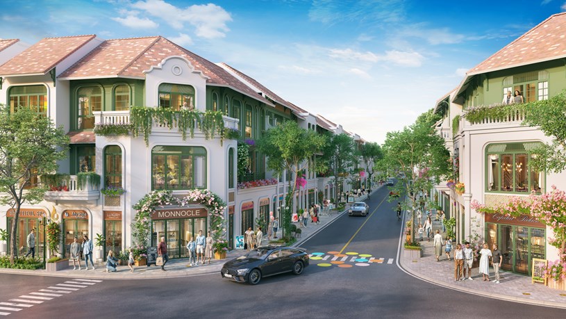Ph&acirc;n khu Kim Ng&acirc;n 2 sở hữu mật độ d&acirc;n cư thấp nhất trong c&aacute;c ph&acirc;n khu thấp tầng. (Ảnh: Sun Property)