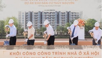 Văn Ph&uacute; khởi c&ocirc;ng khu nh&agrave; ở x&atilde; hội quy m&ocirc; gần 1.000 căn tại Khu đ&ocirc; thị Vlasta &ndash; Thủy Nguy&ecirc;n