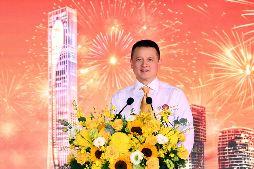 &Ocirc;ng Đặng Minh Trường - Chủ tịch HĐQT Tập đo&agrave;n Sun Group ph&aacute;t biểu tại sự kiện.