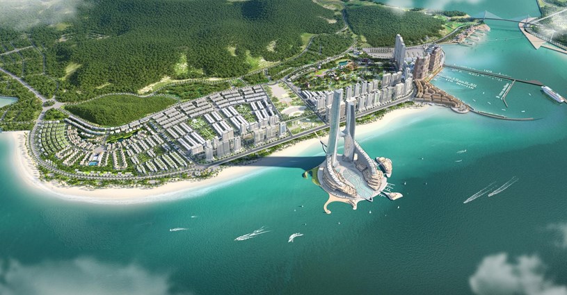 Phối cảnh quần thể Sun Elite City tại vị tr&iacute; trung t&acirc;m B&atilde;i Ch&aacute;y, Quảng Ninh&nbsp;&nbsp;(Ảnh:&nbsp;Sun Property).