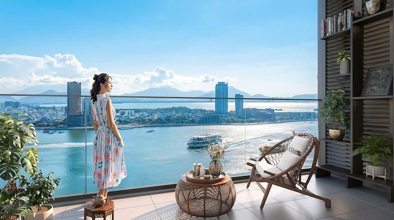 Tầm nh&igrave;n panorama &ocirc;m trọn s&ocirc;ng - n&uacute;i - biển - ph&aacute;o hoa từ những căn "biệt thự tr&ecirc;n kh&ocirc;ng". Ảnh minh họa. Nguồn ảnh: Sun Property &nbsp;