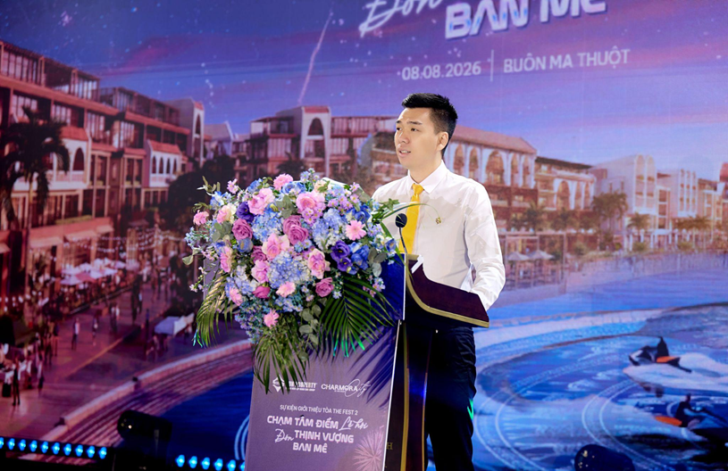 &Ocirc;ng Nguyễn Cao Cường - Tổng Gi&aacute;m đốc Sun Property ph&aacute;t biểu tại sự kiện.