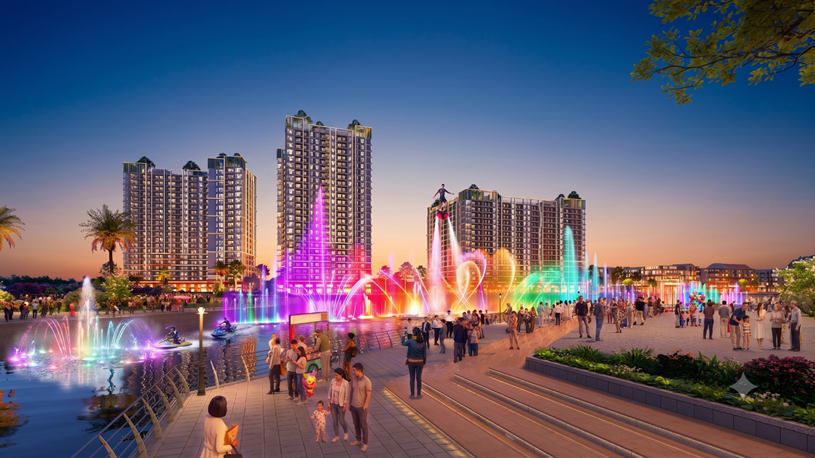 Th&aacute;p căn hộ The Fest 2 nằm tại vị tr&iacute; "tr&aacute;i tim" đảo lễ hội Festival Island.