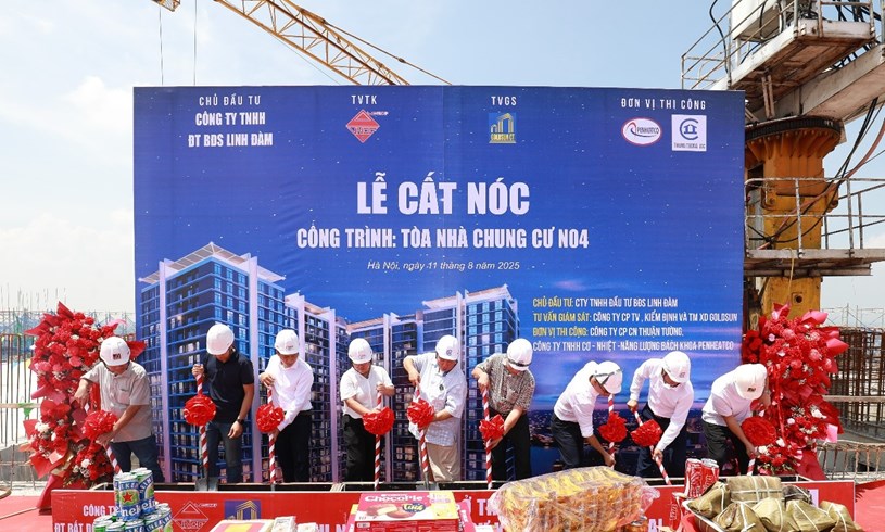 T&ograve;a NO4 dự &aacute;n Hanoi Melody Residences ch&iacute;nh thức cất n&oacute;c s&aacute;ng 11/8 &nbsp;