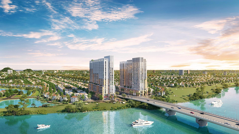 &Aacute;n ngữ tại c&aacute;c trục giao th&ocirc;ng đắc địa, ba tổ hợp căn hộ của Sun Group sở hữu BST shophouse khối đế, dễ d&agrave;ng triển khai c&aacute;c m&ocirc; h&igrave;nh thương mại, dịch vụ. Ảnh: Sun Property.