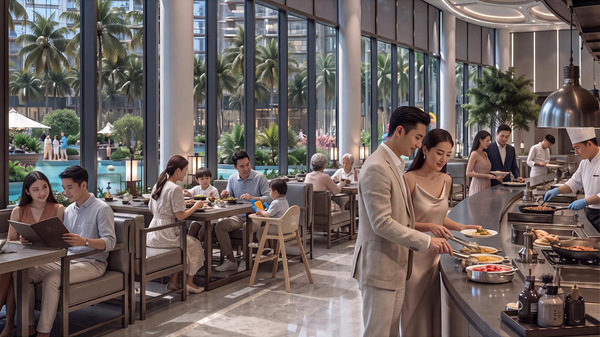 Hệ thống thương mại - dịch vụ khối đế bao quanh l&otilde;i cảnh quan xanh tại dự &aacute;n&nbsp;&nbsp;