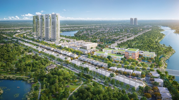 Ph&acirc;n khu Rừng Phượng mới được Ecopark ra mắt với tiện &iacute;ch gi&aacute;o dục l&agrave;m trung t&acirc;m. Ảnh: Phong Anh