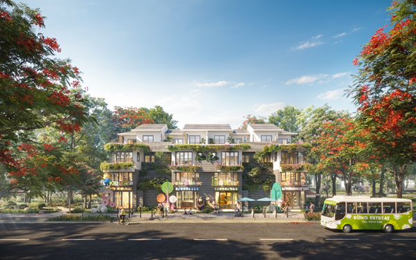 Thiết kế nh&agrave; hiện đại, đa dạng diện t&iacute;ch tại Rừng Phượng. Ảnh: Phong Anh