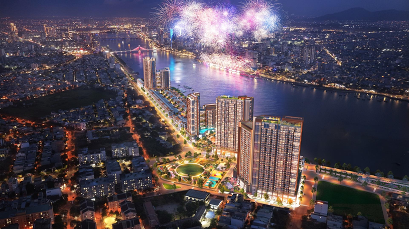 Th&aacute;p căn hộ thương mại dịch vụ Symphony 5 thuộc tổ hợp Sun Symphony Residence mang đến b&agrave;i to&aacute;n đầu tư d&ograve;ng tiền hiệu quả. Ảnh: &Aacute;nh Dương.