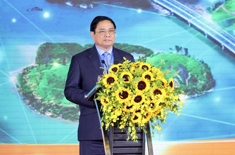 Thủ tướng Ch&iacute;nh phủ Phạm Minh Ch&iacute;nh ph&aacute;t biểu tại buổi lễ