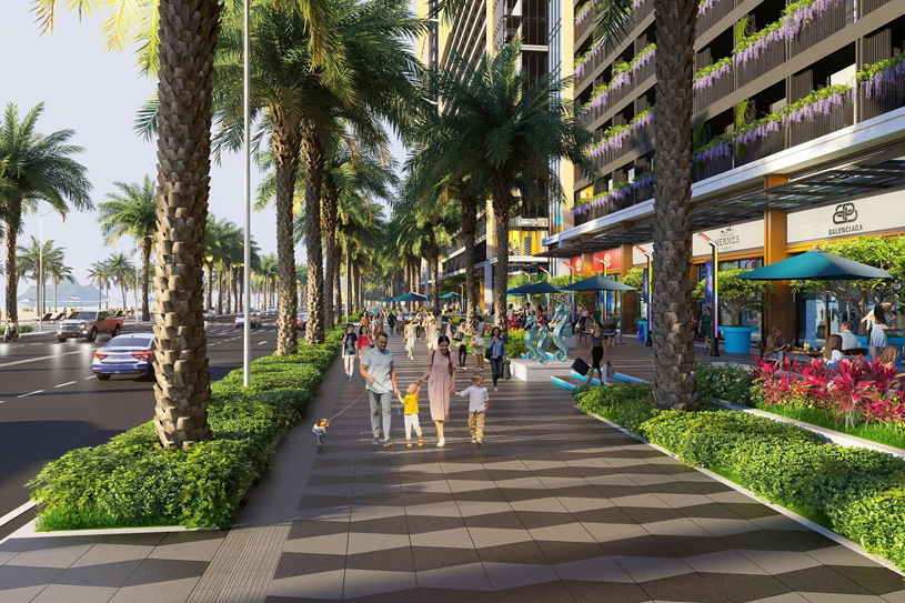 Tầng đế Sun Centro Town – điểm kinh doanh lý tưởng cho các nhà đầu tư. Ảnh: Sun Property