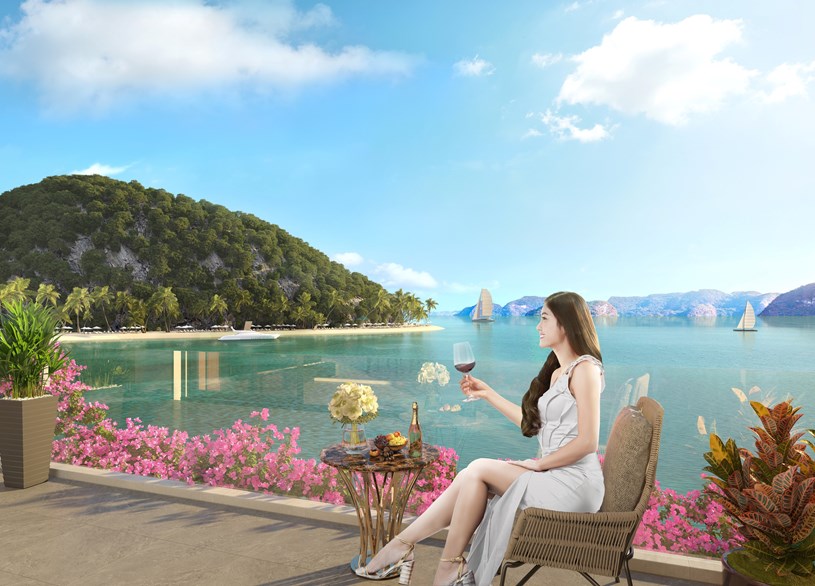 Căn hộ Resort Apartment sở hữu tầm view hai mặt biển &ocirc;m trọn vịnh B&aacute;i Tử Long &nbsp;