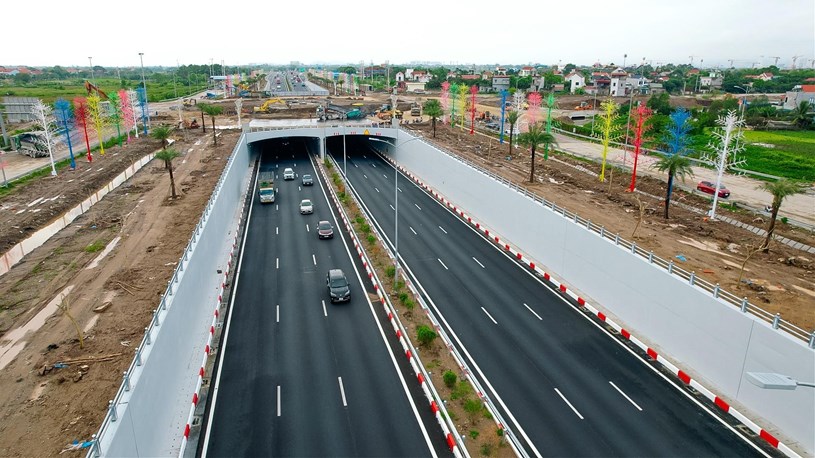 Nút giao Phú Thứ gần 1.400 tỷ đồng đã hoàn thành 95%. (Ảnh: Ánh Dương)