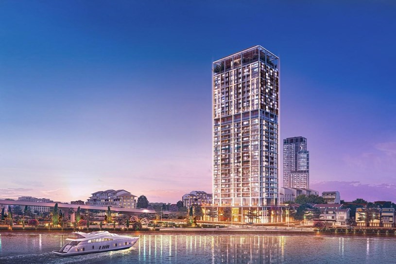 T&ograve;a th&aacute;p Panoma 2 c&oacute; vị tr&iacute; đắc địa ven s&ocirc;ng H&agrave;n. Ảnh phối cảnh minh họa &nbsp;