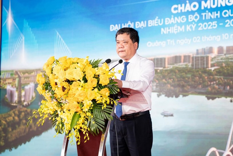 &Ocirc;ng Trần Phong - Chủ tịch UBND tỉnh Quảng Trị ph&aacute;t biểu tại buổi lễ. Ảnh:&nbsp;Sun Group