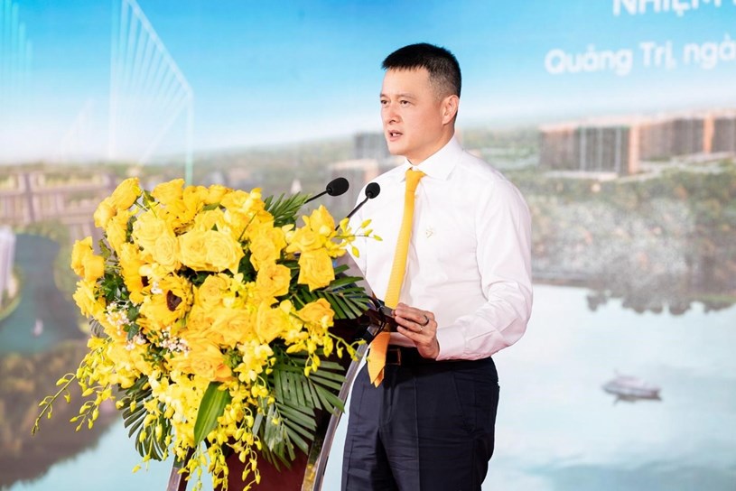 &Ocirc;ng Đặng Minh Trường &ndash; Chủ tịch HĐQT Sun Group ph&aacute;t biểu tại lễ khởi động.Ảnh: Sun Group.