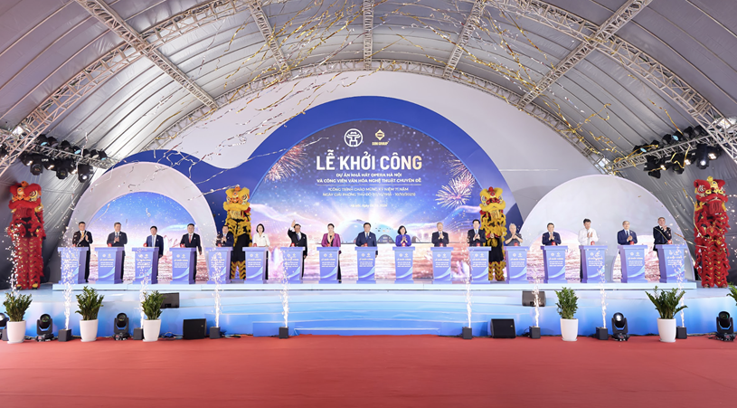 Lễ khởi c&ocirc;ng dự &aacute;n Nh&agrave; h&aacute;t Opera H&agrave; Nội v&agrave; C&ocirc;ng vi&ecirc;n văn ho&aacute; nghệ thuật chuy&ecirc;n đề