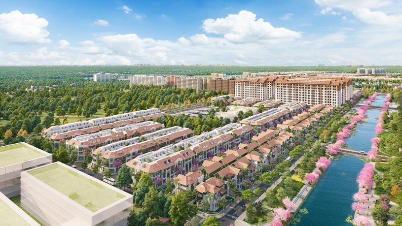 Ph&acirc;n khu Flora Avenue vừa ra mắt thị trường nổi bật với đại lộ hoa hơn 10ha. (Ảnh: Sun Property)