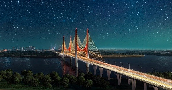 Cầu Ngọc Hồi nối Hưng Y&ecirc;n với H&agrave; Nội ch&iacute;nh thức được khởi c&ocirc;ng ng&agrave;y 19/8 (Ảnh: Sở Quy hoạch Kiến tr&uacute;c )