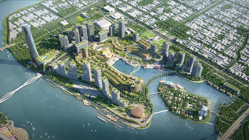 Phối cảnh minh họa “siêu” quần thể Da Nang Downtown. Ảnh Sun Group