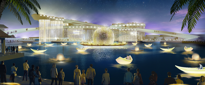 Những show diễn nghệ thuật đẳng cấp sẽ là “đặc sản” tại Da Nang Downtown. Ảnh phối cảnh minh họa Sun Group