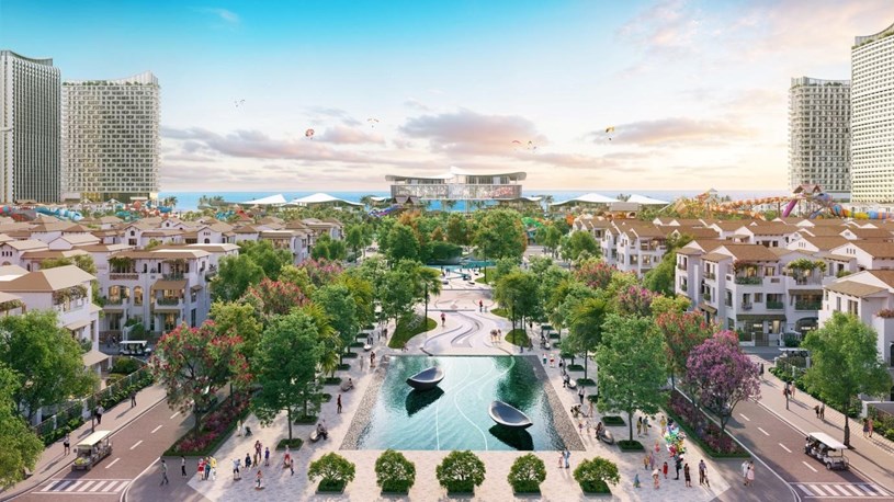 Nh&agrave; phố, biệt thự Casa thừa hưởng trọn vẹn tiện &iacute;ch &ldquo;all in one&rdquo; của Blanca City. (Ảnh phối cảnh: Sun Property)