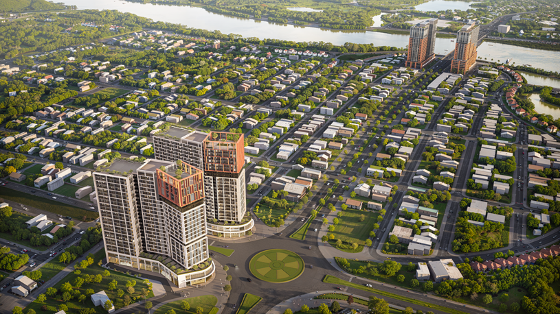 Vị tr&iacute; l&otilde;i trung t&acirc;m Sun NeO City gi&uacute;p cư d&acirc;n thuận tiện kết nối. (Ảnh phối cảnh: Sun Property)