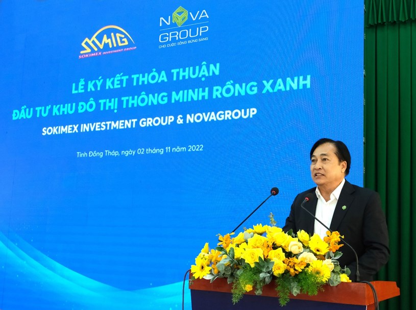 &Ocirc;ng Nguyễn Hiếu Li&ecirc;m &ndash; Ph&oacute; Chủ tịch HĐQT NovaGroup ph&aacute;t biểu tại Lễ K&yacute; kết