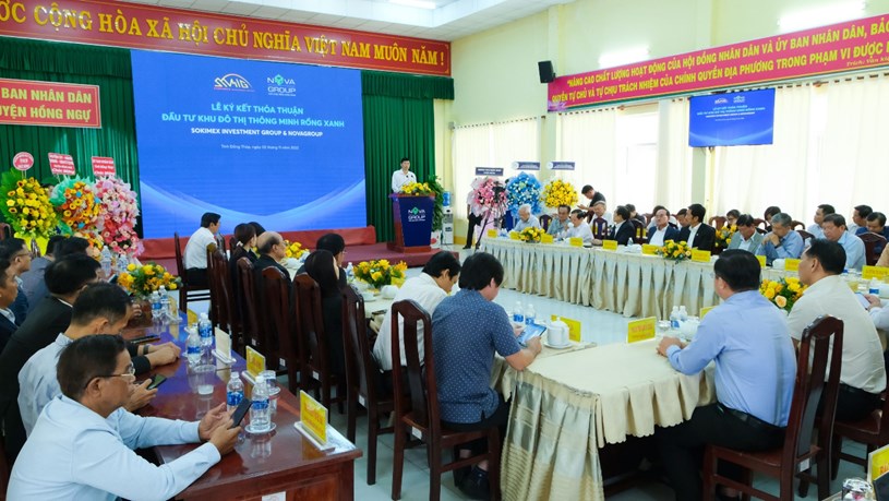 To&agrave;n cảnh buổi Lễ k&yacute; kết giữa Sokimex v&agrave; NovaGroup