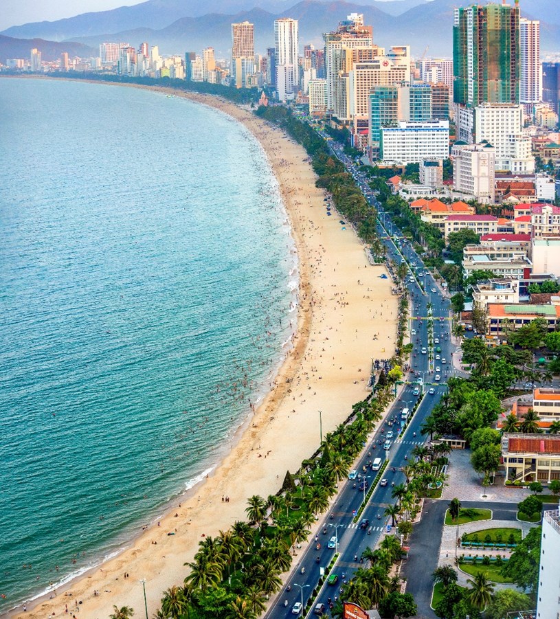 Phố biển Nha Trang nh&igrave;n từ tr&ecirc;n cao. Ảnh:&nbsp;Xu&acirc;n Ngọc