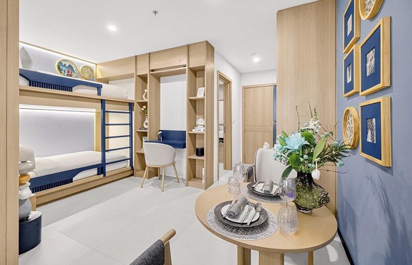 Căn hộ mẫu 1 ph&ograve;ng ngủ Sun Centro Town. Ảnh: &Aacute;nh Dương.