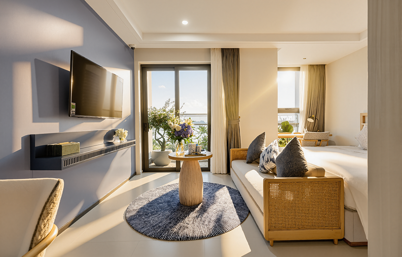 Căn hộ mẫu 1 ph&ograve;ng ngủ + 1 Sun Centro Town. Ảnh: &Aacute;nh Dương.