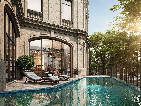 &ldquo;Quiet luxury&rdquo; trong BĐS cao cấp hướng đến chất liệu thượng hạng, thiết kế bền vững v&agrave; t&iacute;nh ri&ecirc;ng tư tuyệt đối, thay v&igrave; sự ph&ocirc; trương h&agrave;o nho&aacute;ng. (Ảnh: Noble Palace Long Bien)