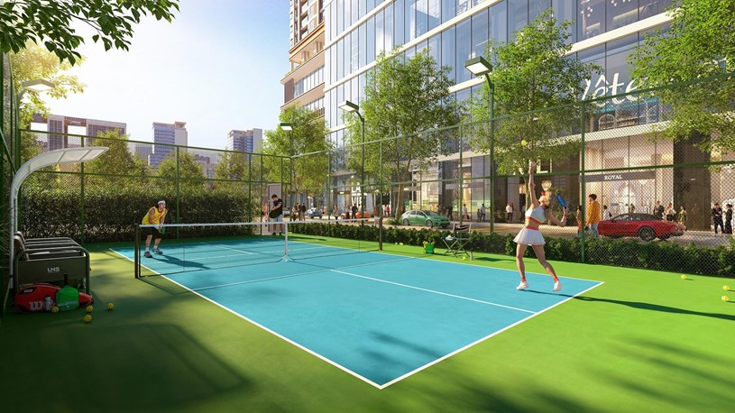 Sun Feliza Suites d&agrave;nh ri&ecirc;ng hơn 11.000m2 để kiến tạo kh&ocirc;ng gian xanh, giải tr&iacute; cho cư d&acirc;n. Ảnh: Sun Property.