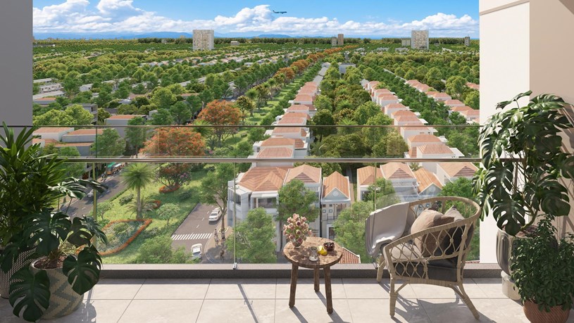 Các căn hộ sở hữu tầm nhìn khoáng đạt. (Ảnh phối cảnh: Sun Property)