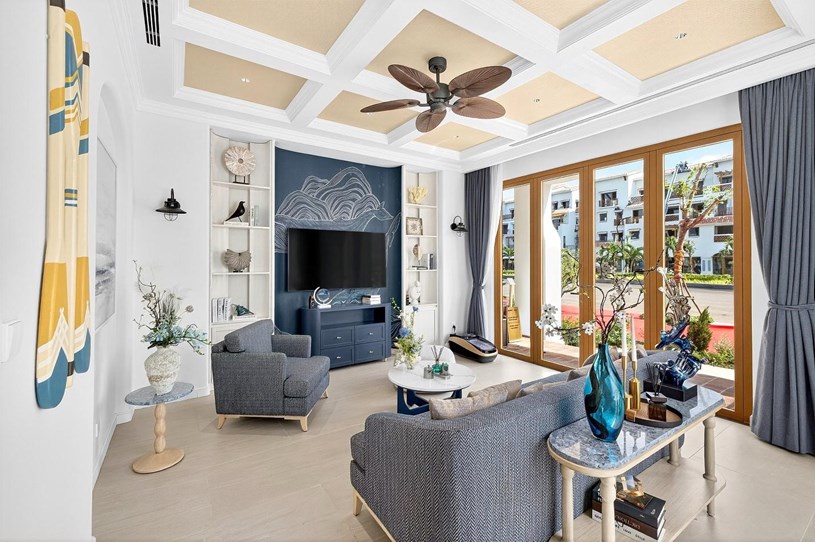 Mỗi căn nh&agrave; mở ra kh&ocirc;ng gian sống ven biển kho&aacute;ng đạt. (Ảnh: Minh Kh&aacute;nh)