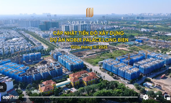 Những đường n&eacute;t kiến tr&uacute;c ch&acirc;u &Acirc;u cổ điển tinh xảo đang dần hiện hữu tại Noble Palace Long Bien t&iacute;nh đến thời điểm giữa th&aacute;ng 11, dự kiến b&agrave;n giao Qu&yacute; I/2026