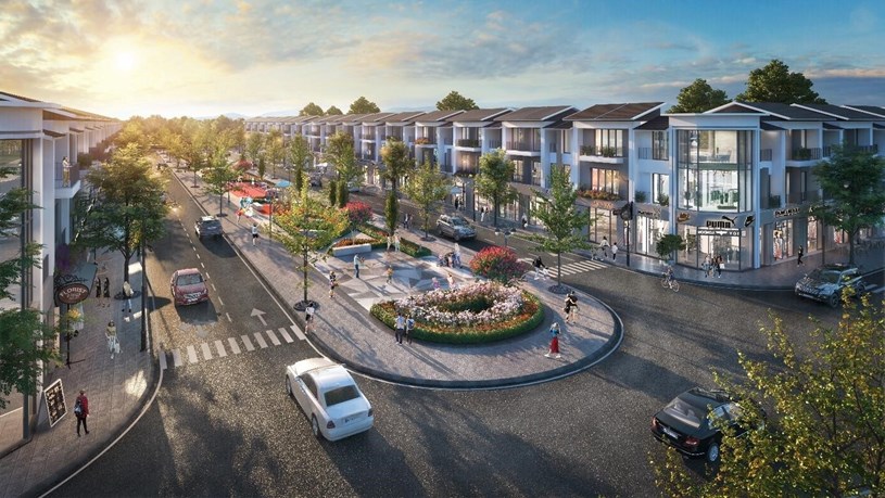 Phối cảnh tổng thể khu đ&ocirc; thị ROX Living Kiến Tường