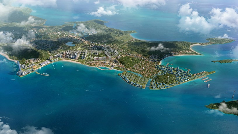 Phối cảnh tổng thể dự &aacute;n Sun Group tại Nam đảo Ph&uacute; Quốc. Ảnh: Sun Property.