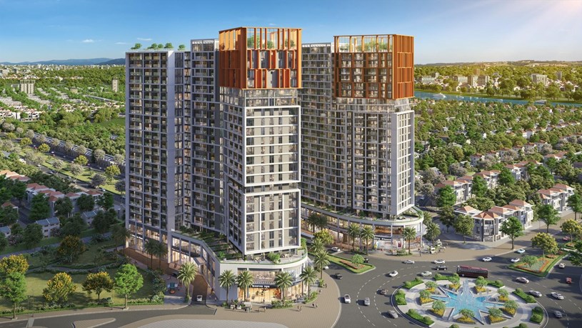 Dự &aacute;n Cora Tower đ&oacute;n đầu xu hướng dịch chuyển về ph&iacute;a Nam. (Ảnh phối cảnh: Sun Property)