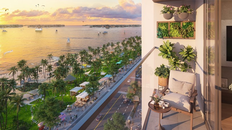 Căn hộ Sun Centro Town sở hữu tầm nh&igrave;n &ldquo;tuyệt đối điện ảnh&rdquo; hướng vịnh Hạ Long. Ảnh: Sun Property.